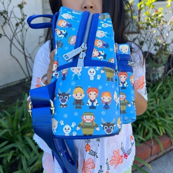 LOUNGEFLY DISNEY FROZEN ELZA CHIBI MINI BACKPACK BLUE main image 4